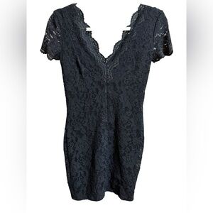 Kimche Blue Black Lace Mini Dress Coquette Meets Cool Girl Vibes Sz S Grungecore